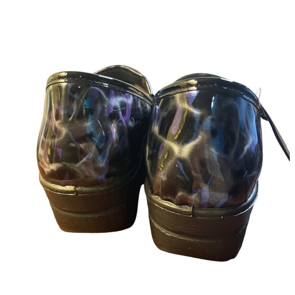 Easy Works NEW IN BOX Black Iridescent Non-Slip Anti-Fatigue Laurie Clogs Sz 9.5 - Picture 5 of 9